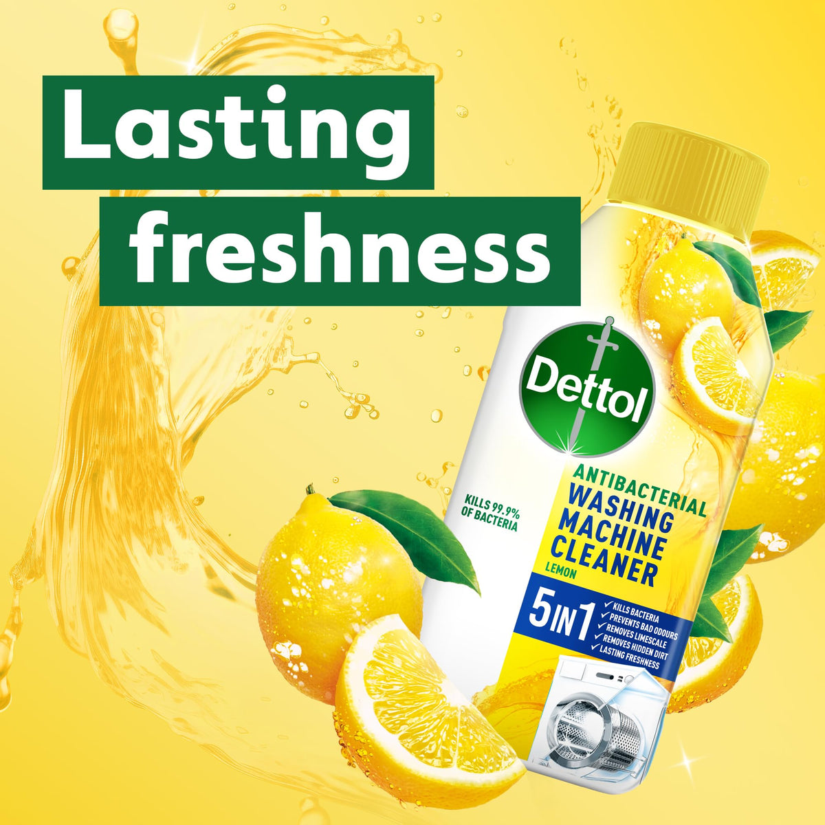 Dettol Washing Machine Cleaner — 3 × 250ml