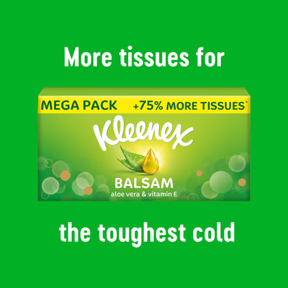 Kleenex Balsam Facial Tissues, Pack of 12 Boxes