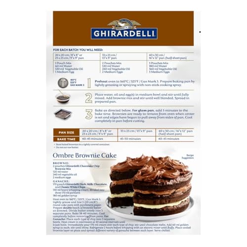 Ghirardelli Premium Brownie Mix Chocolate Chip 2.26kg