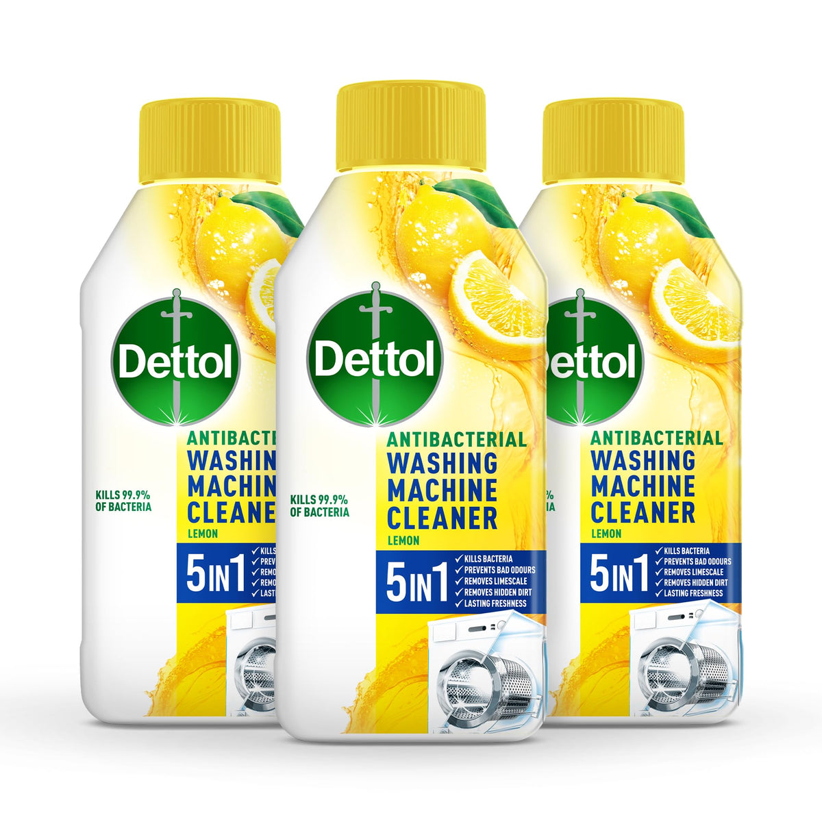 Dettol Washing Machine Cleaner — 3 × 250ml