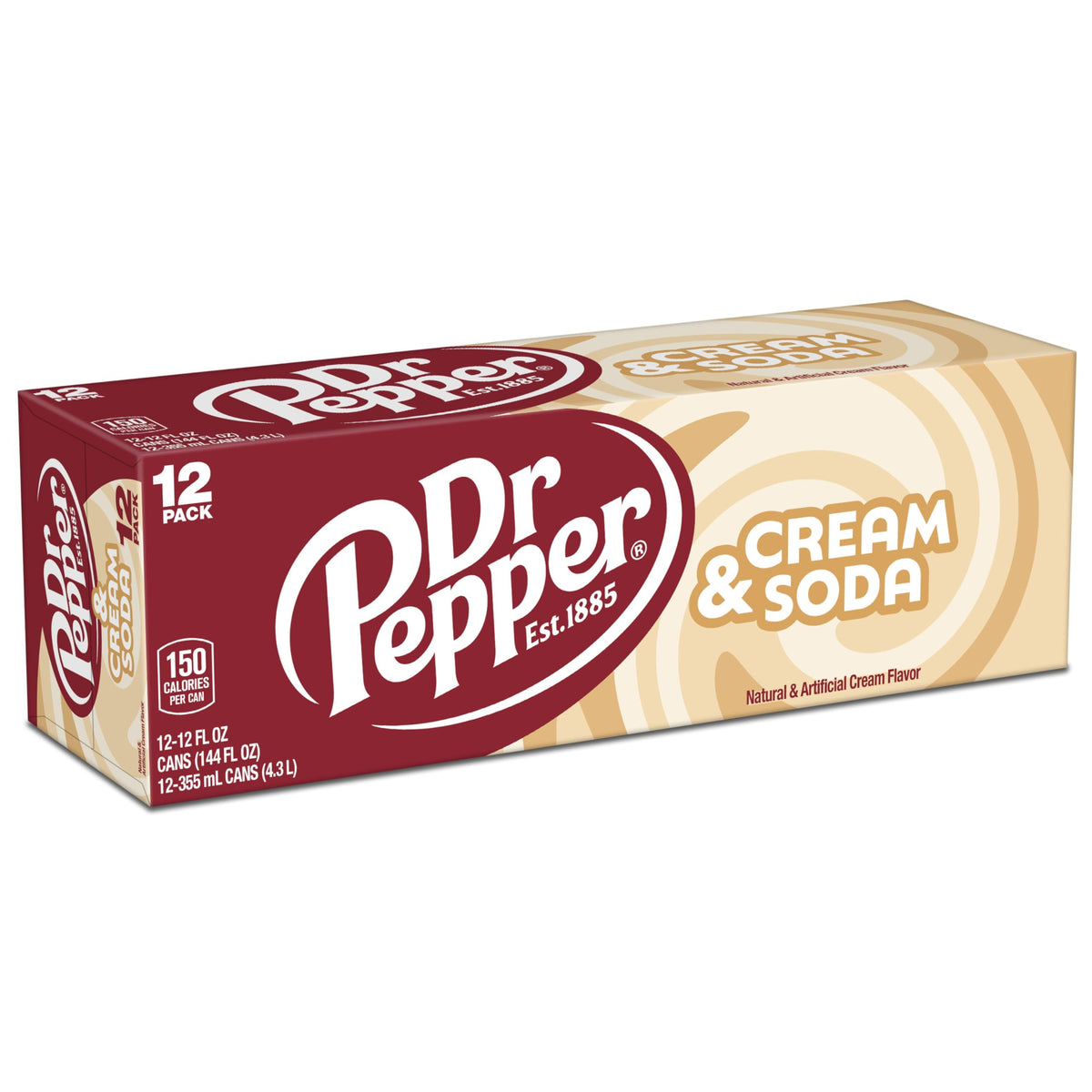 Dr Pepper Cream Soda — 12 × 355ml