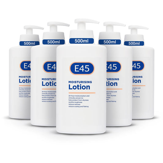 E45 Dermatological Moisturising Lotion 200 ml – Body Lotion – Daily Moisturiser for Long-Lasting Hydration for Dry Skin and Sensitive Skin – Protect from Dryness, Reduce Redness and Flaking