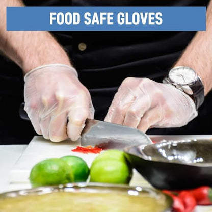 Gloveman Clear Powder-Free Vinyl Gloves Medium — 100