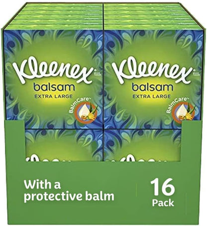 Kleenex Balsam Facial Tissues, Pack of 12 Boxes