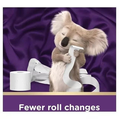 Cushelle Quilted 3-Ply Double Size 50% Longer Soft Absorbent Rolls 32 Pack - 236 Sheets p/roll