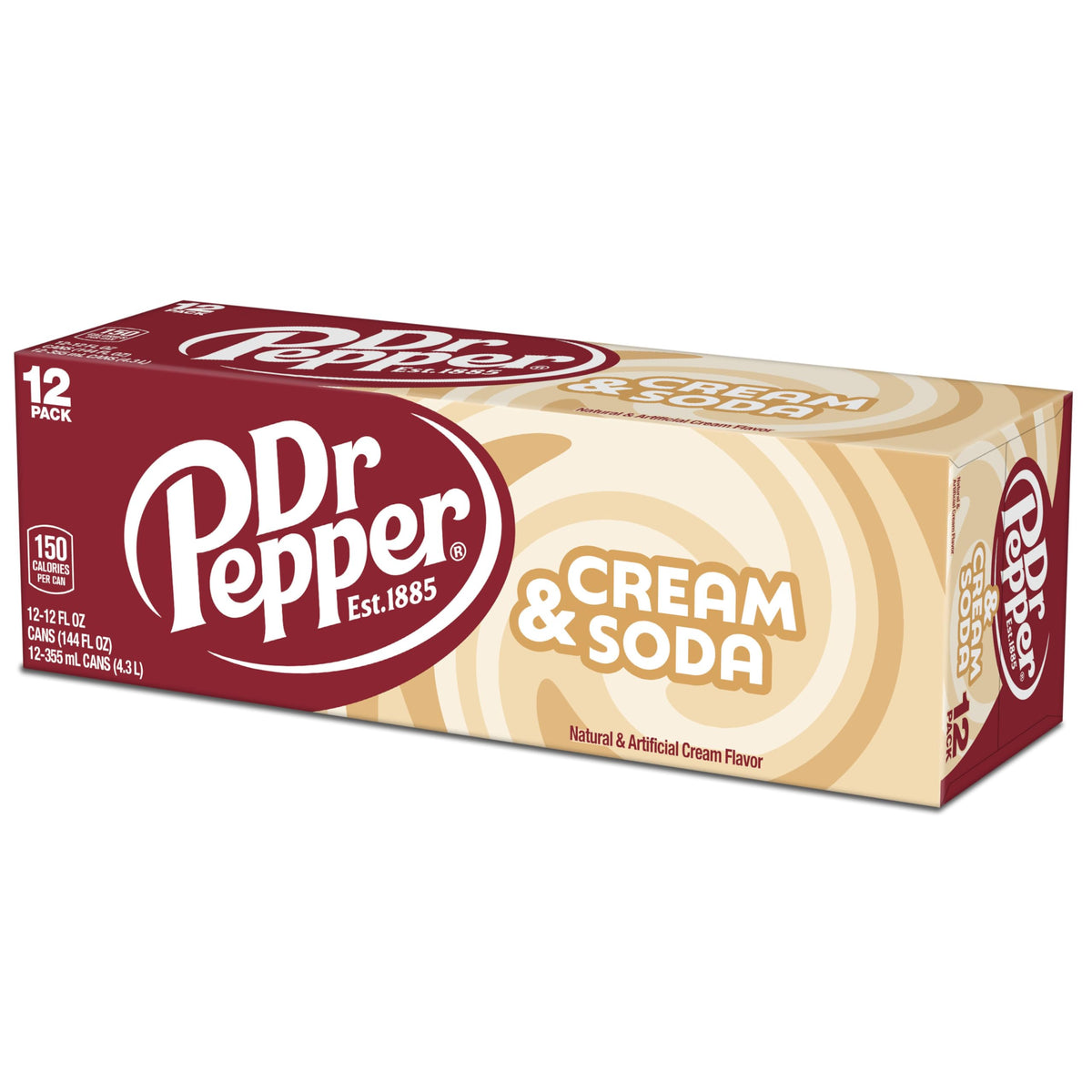Dr Pepper Cream Soda — 12 × 355ml