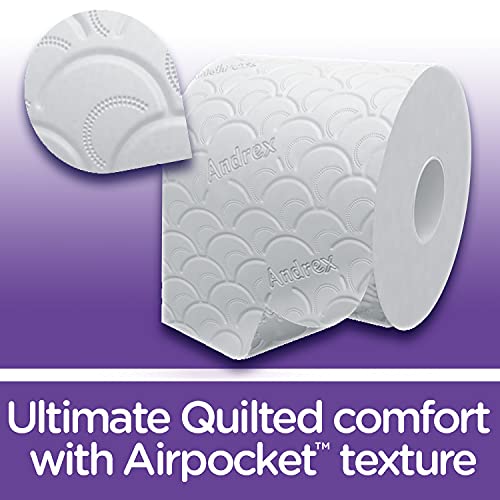 Andrex Supreme Quilts Quilted Toilet Paper - 16 Toilet Roll Pack - 25% Thicker Than Before to Provide Ultimate Quilted Comfort with Unique Air Pocket Texture