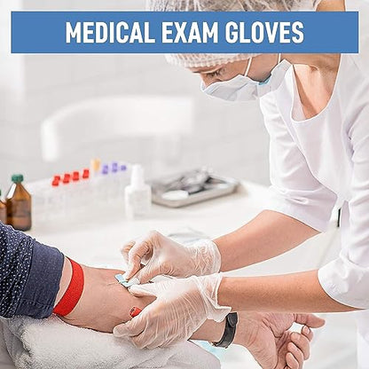 Gloveman Clear Powder-Free Vinyl Gloves Medium — 100