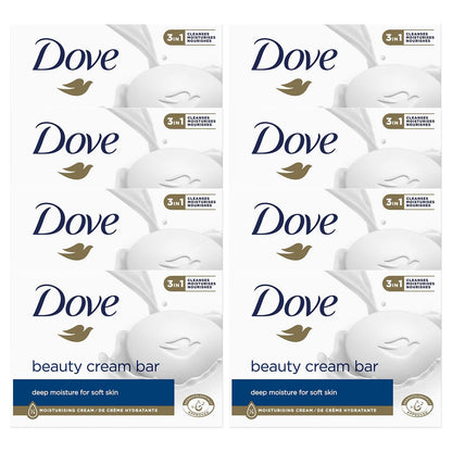 Dove Orginal Beauty Cream Bar 3 in 1 Cleanses, Moisturises and Nourishes Sulphate-Free Bath Soap for Soft and Smooth Skin, Suitable for Daily Use, 90g