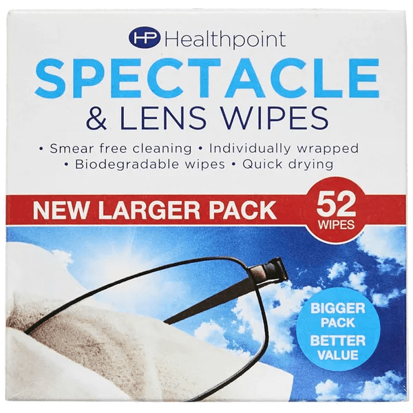 Healthpoint Spectacle Wipes — 6 × 52
